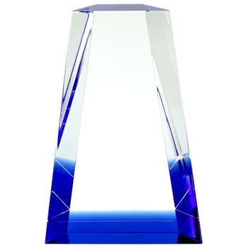 crystal award with Blue Trim