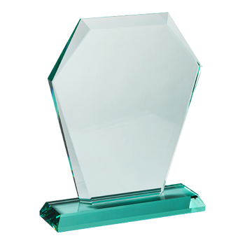 Glass Hexagon Shaped Award