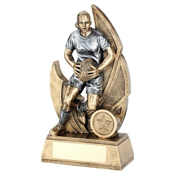 female rugby trophy