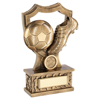 Bronze/Gold Football and Boot Shield