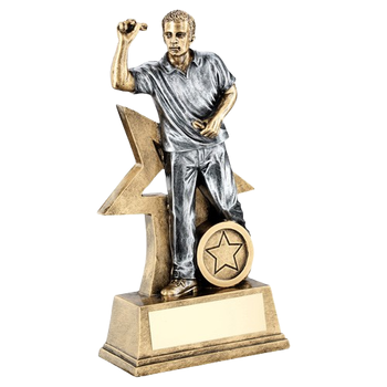 Male Darts Figure with Star Backing