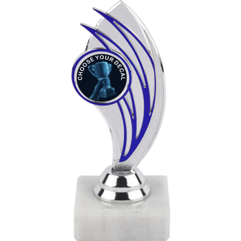 Silver/Blue Ventura Holder Trophy