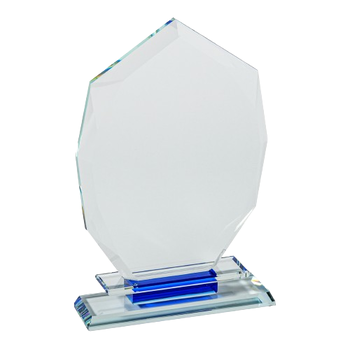 Crystal Blue Pointed Plaque