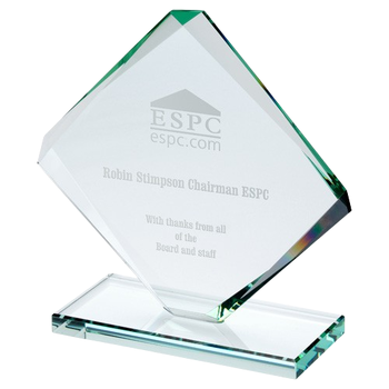 Jade Glass Diamond Plaque