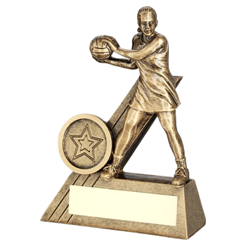 Bronze/Gold Female Netball Mini Figure