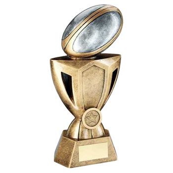 Rugby Ball on Cup Riser