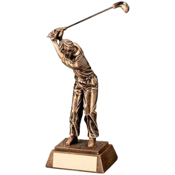 Gold Male Back Swing Golfer