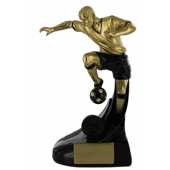 Black/Gold Soccer Resin Trophy